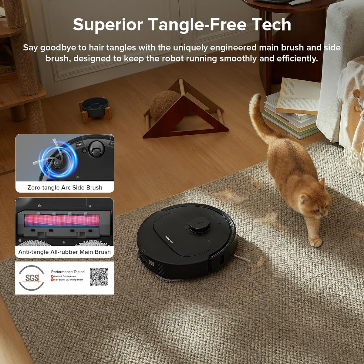 roborock Qrevo Series Robot Vacuum and Mop, 8000Pa Suction, Upgraded from Qrevo S, Anti-Tangle