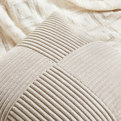 Fancy Homi 2 Packs Neutral Taupe Euro Decorative Throw Pillow Covers 28x28 Inch for Couch Bed Sofa