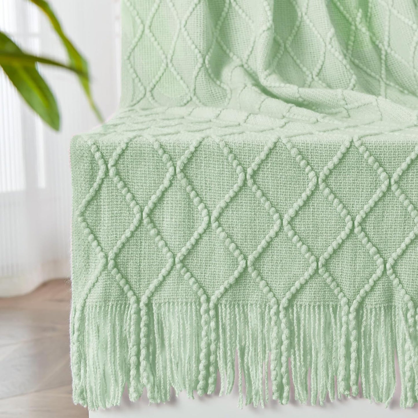 inhand Knitted Throw Blanket for Couch and Bed, Soft Living Room Home Decor Knitted Blanket with