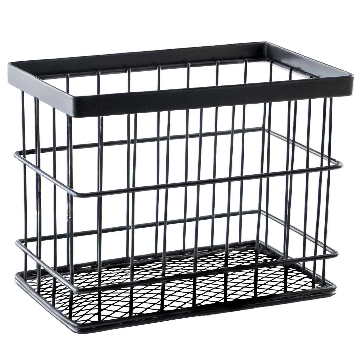 G.E.T. 7" x 4 1/4" Gray Rectangular Storage Metal Basket