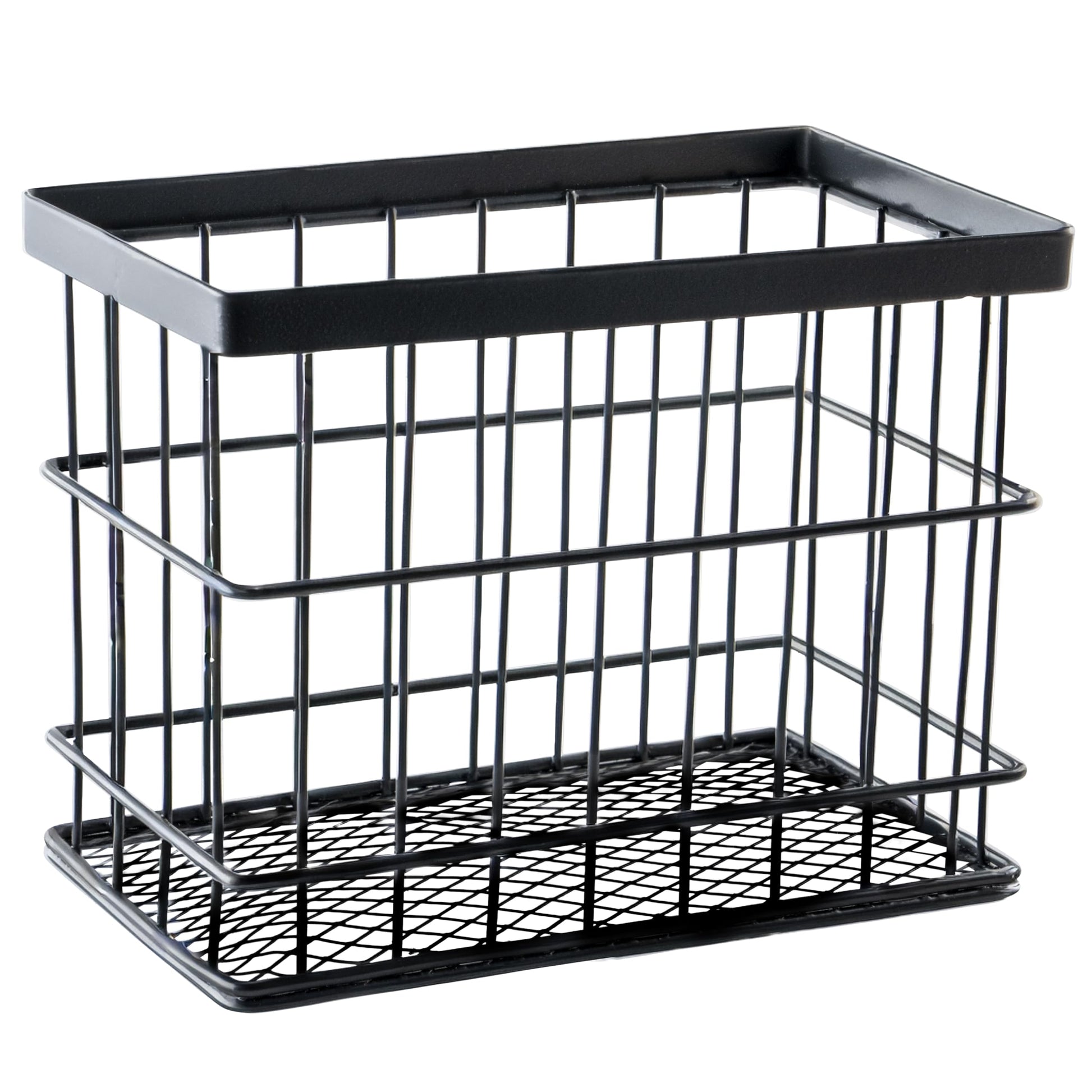 G.E.T. 7" x 4 1/4" Gray Rectangular Storage Metal Basket