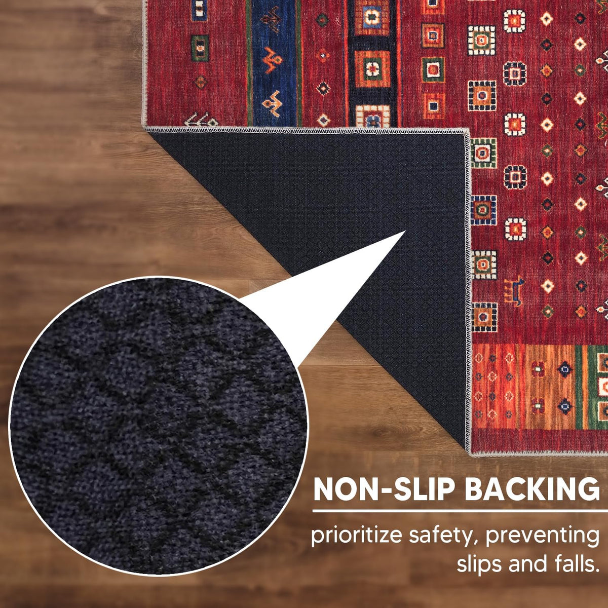Keen Home Design 2x7 Rug - Machine Washable Runner Rug with Non-Slip Backing, Ideal for Hallway