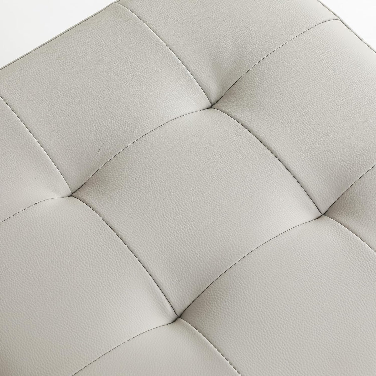 Adeco 18" PU Storage Ottoman, Upholstered Square Faux Leather Foot Rest - Flip Top Footstool with