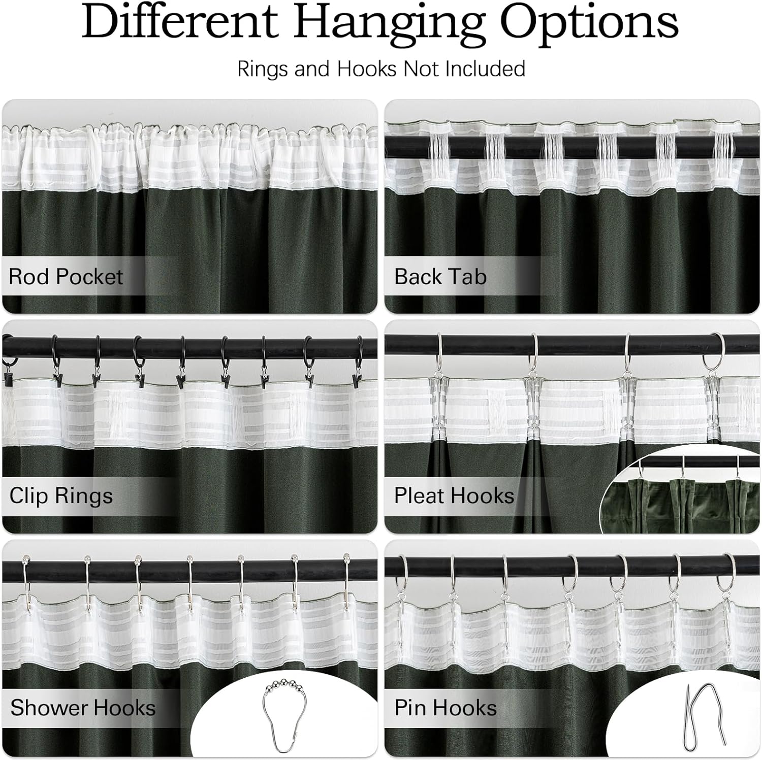 MIULEE Olive Green Velvet Curtains 90 inches 2 Panels - Pinch Pleat Luxury Room Darkening Curtains