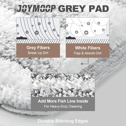 JOYMOOP Flat Mop Pads, Microfiber Mop Cleaning Pads, Washable Pads, Pads Replacement for Flat Mop