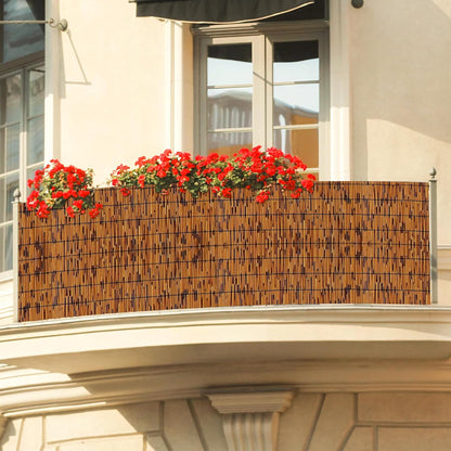 Bamboo Reed Fencing, Light Russet Bamboo Screens Outdoor for Patio, Decorative Balcony Privacy