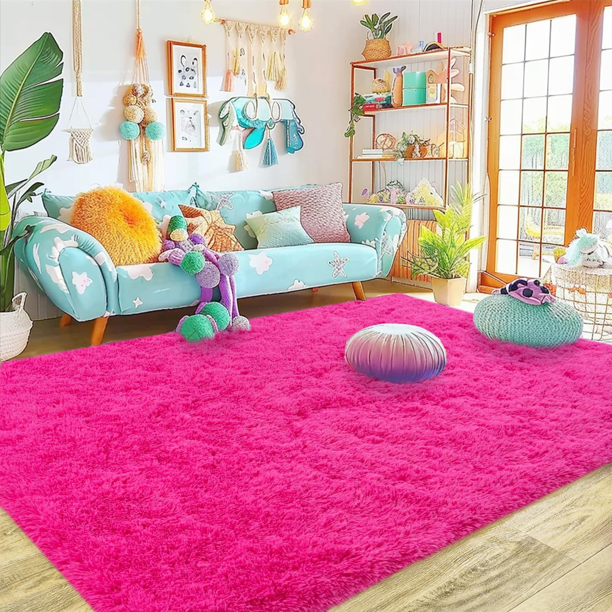 Rezutan Soft Fluffy Rug for Living Room Bedroom, Large Comfy Modern Shaggy Fuzzy Kids, Plush Indoor