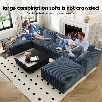 157.5" Cloud Couch Oversized Modular Sectional Sofa for Living Room,Modern Sofa with Deep