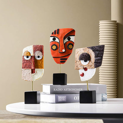 High Spirits - Handcrafted Resin Abstract Sculpture for Home Decor, Modern Book Shelf TV Stand