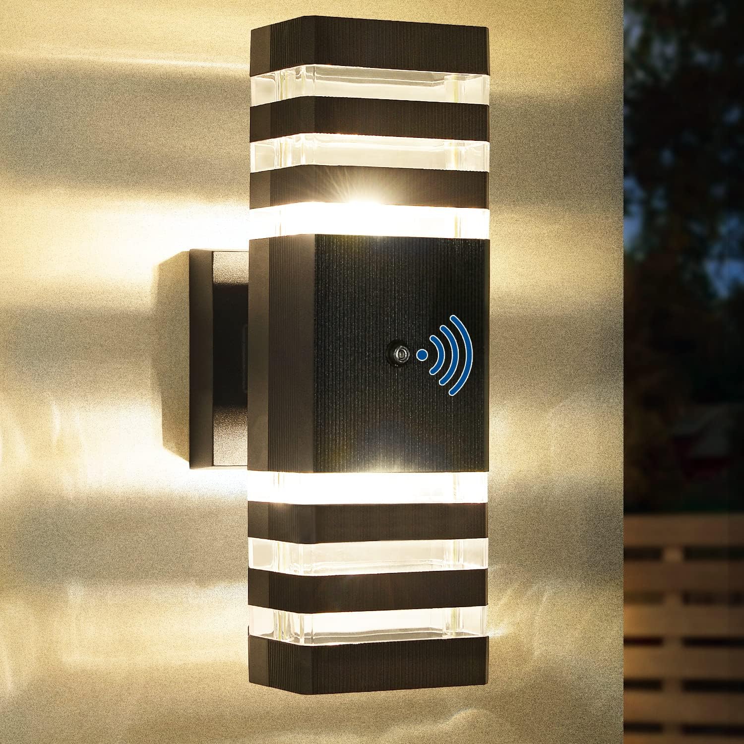 Dusk to Dawn Sensor Outdoor Wall Lights Up Down Porch Lights Modern Exterior Light Fixtures