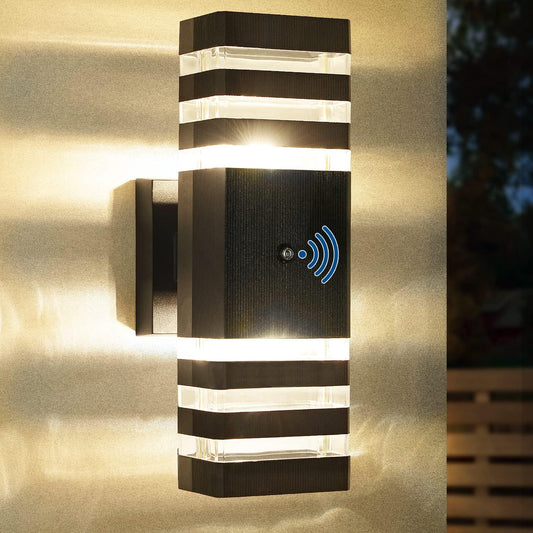Dusk to Dawn Sensor Outdoor Wall Lights Up Down Porch Lights Modern Exterior Light Fixtures