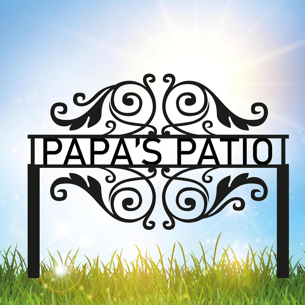 Personalized Metal Garden Sign with Stake, Custom Garden Decor for Outdoor, Custom Family Name