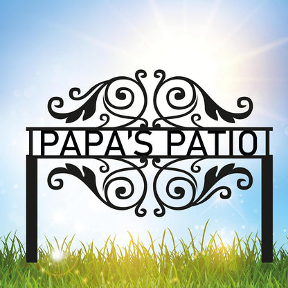 Personalized Metal Garden Sign with Stake, Custom Garden Decor for Outdoor, Custom Family Name