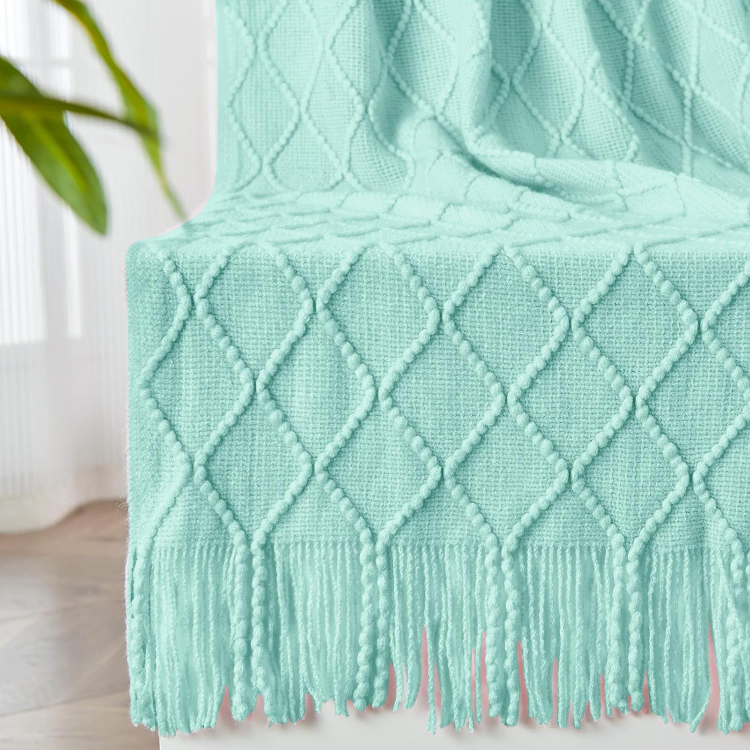 inhand Knitted Throw Blanket for Couch and Bed, Soft Living Room Home Decor Knitted Blanket with
