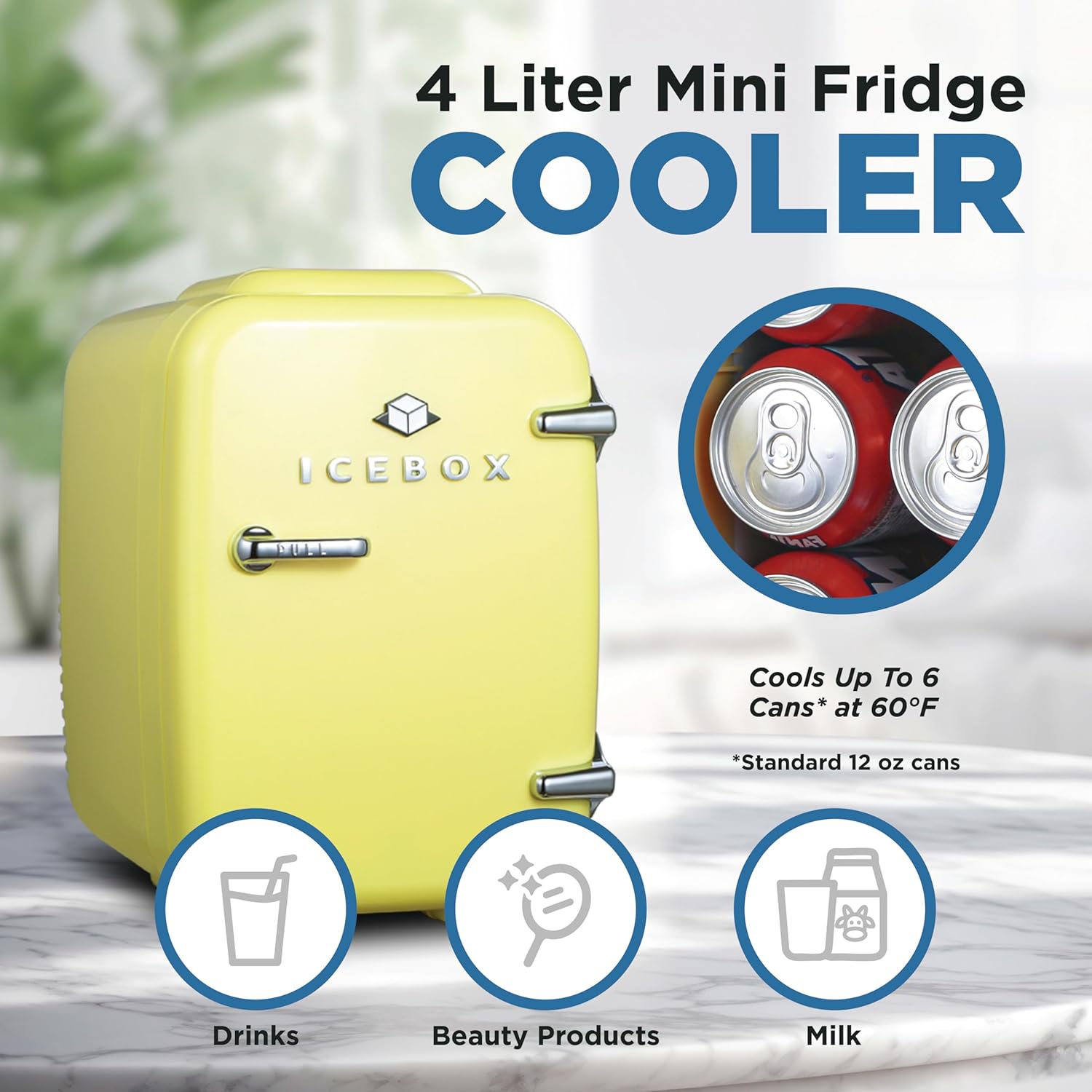 IBMF4SUN Fridge for Bedroom, Skincare, Portable Cooler & Warmer for Makeup, for Office & Home