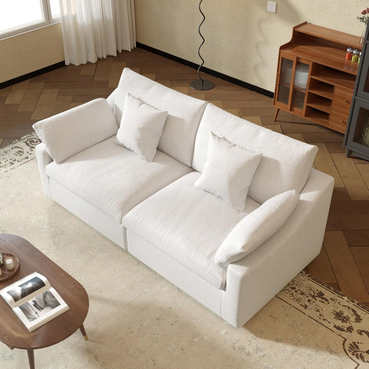 JACH Sectional Couches for Living Room, Cloud Sectional Couch with Deep Seat, Down Filled Modular