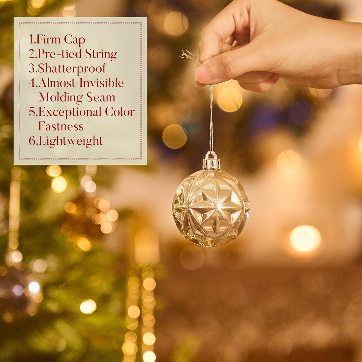 Valery Madelyn Ornaments for Christmas Trees, 16ct 2.36 Inches Bronze Copper Gold and Purple