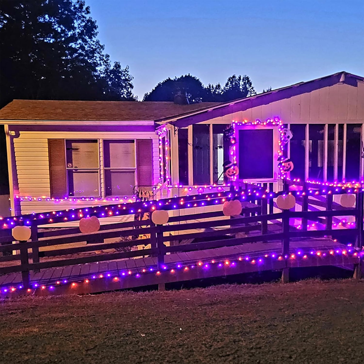 Dazzle Bright 164 FT 500 LED Halloween String Lights, Waterproof Halloween String Lights Black Wire