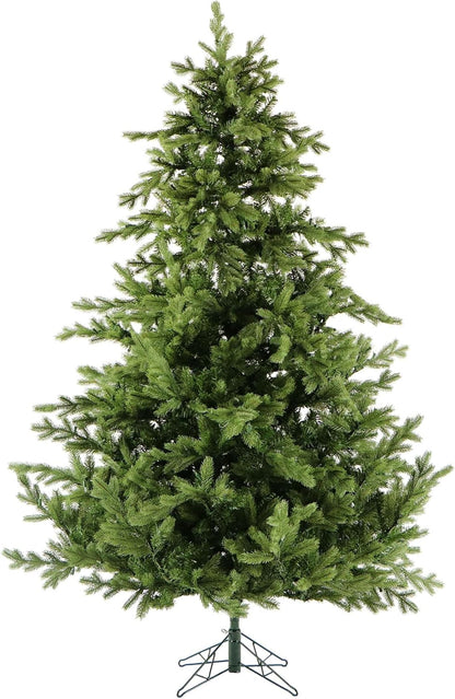 Fraser Hill Farm 10-Ft. Foxtail Pine Artificial Christmas Tree with Stand, Unlit Foldable Fake Tree