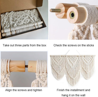 Achart Macrame Wall Hanging Large- Boho Wall Decor- large wall art- Wall Decor Living Room- Macrame