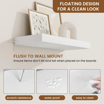 fuqing Floating Shelves for Wall, Bathroom Shelf Wall Mounted for Storage, Shelves with Invisible