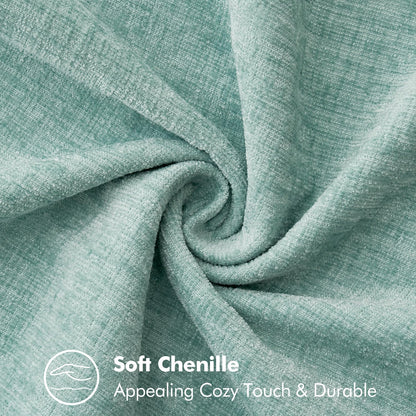 MIULEE Pack of 2 Couch Throw Pillow Covers 18x18 Inch Coastal Aqua Blue Farmhouse Decorative Pillow