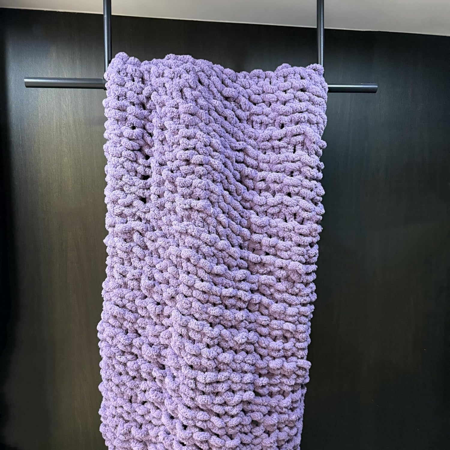 Chunky Knit Blanket Throw 40"x60", Chenille Throw Blankets, Handmade Warm & Cozy Blanket Couch Bed