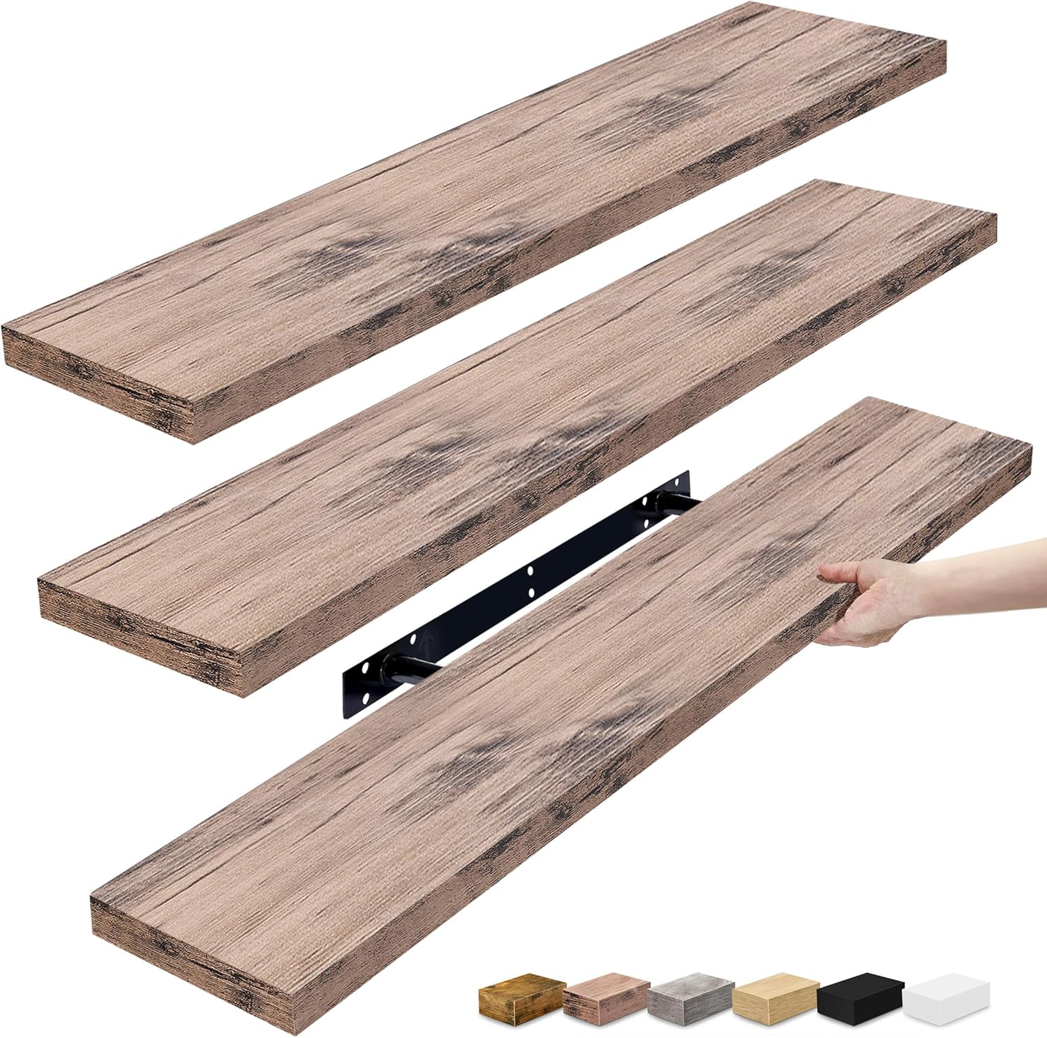 Sorbus Floating Shelves for Wall - 35 Inch Long Bathroom Shelves, Wall Decor for Bedroom, Kitchen