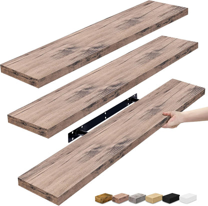 Sorbus Floating Shelves for Wall - 35 Inch Long Bathroom Shelves, Wall Decor for Bedroom, Kitchen