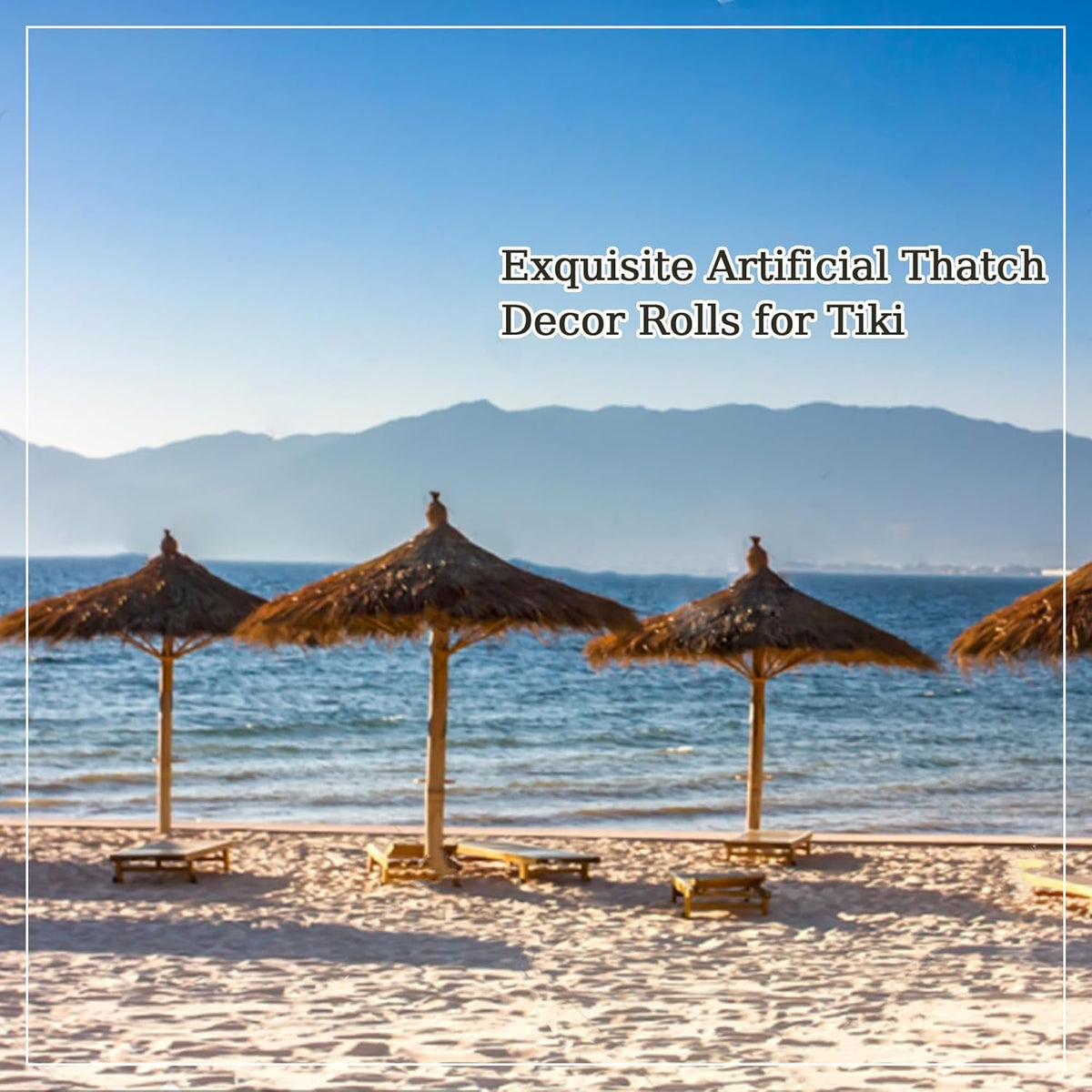 Premium Mexican Style Artificial Palm Thatch Roof Rolls. 5 Lengths, 2 Colors. Waterproof. Easy