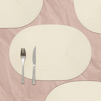 AHHFSMEI Placemats Set of 8 for Dining Table Washable Woven Vinyl Non-Slip 18x12 inches Placemat