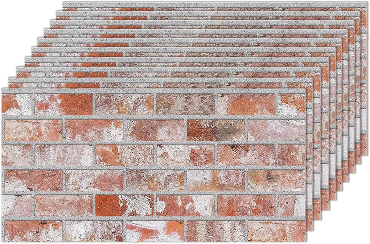 IZODEKOR 3D Wall Panels Brick Effect - Cladding, Stone Look, Styrofoam Facing for Living Room