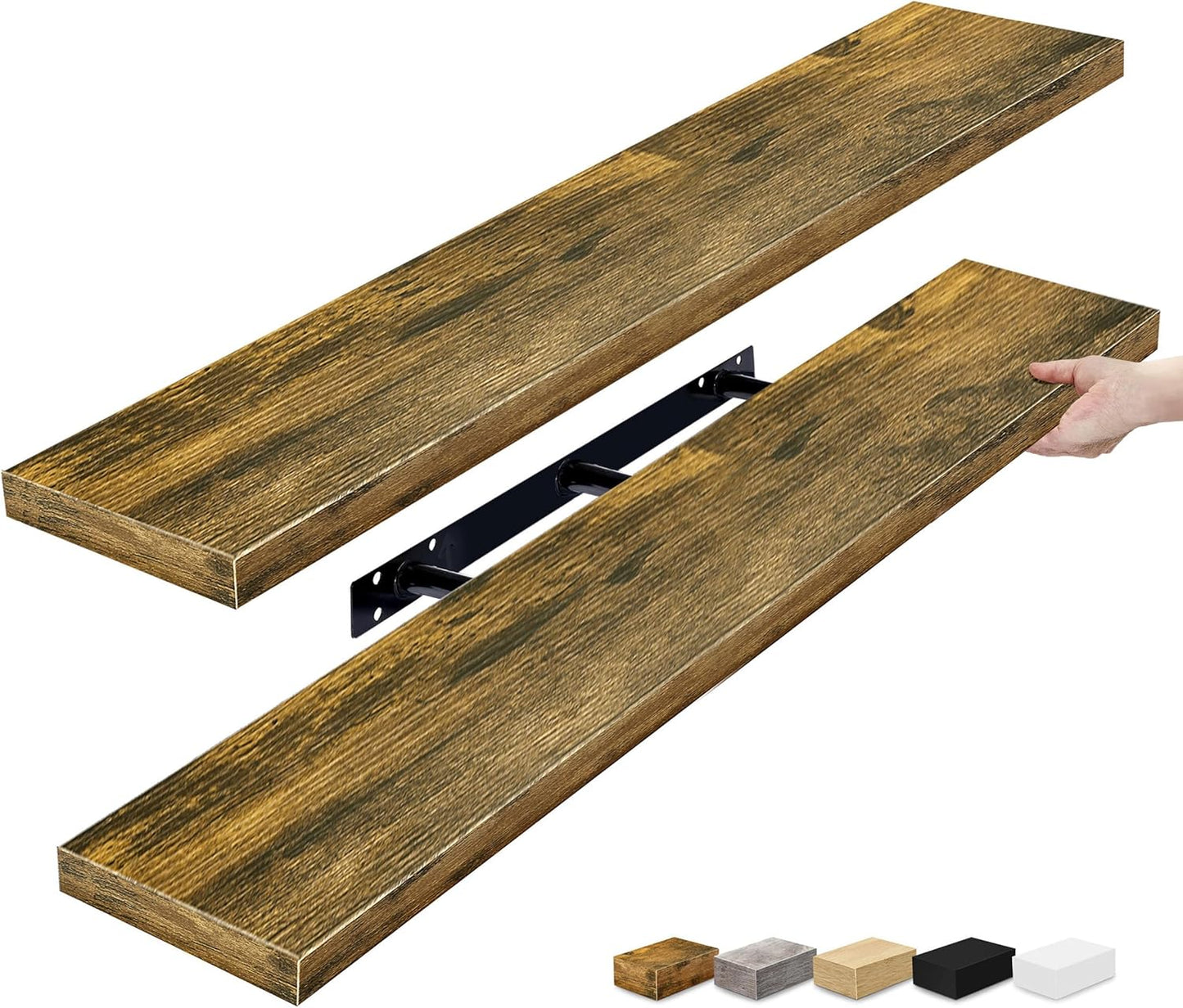 Sorbus Floating Shelves for Wall - 48 Inch Long Bathroom Shelves, Wall Decor for Bedroom, Kitchen