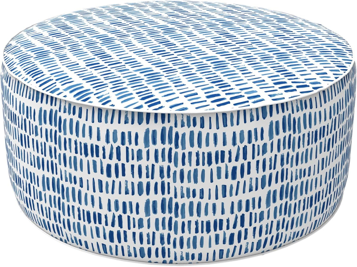 LVTXIII Outdoor Inflatable Ottoman Stool, Patio Water Repellent Footrest Stool with Handle