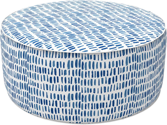 LVTXIII Outdoor Inflatable Ottoman Stool, Patio Water Repellent Footrest Stool with Handle