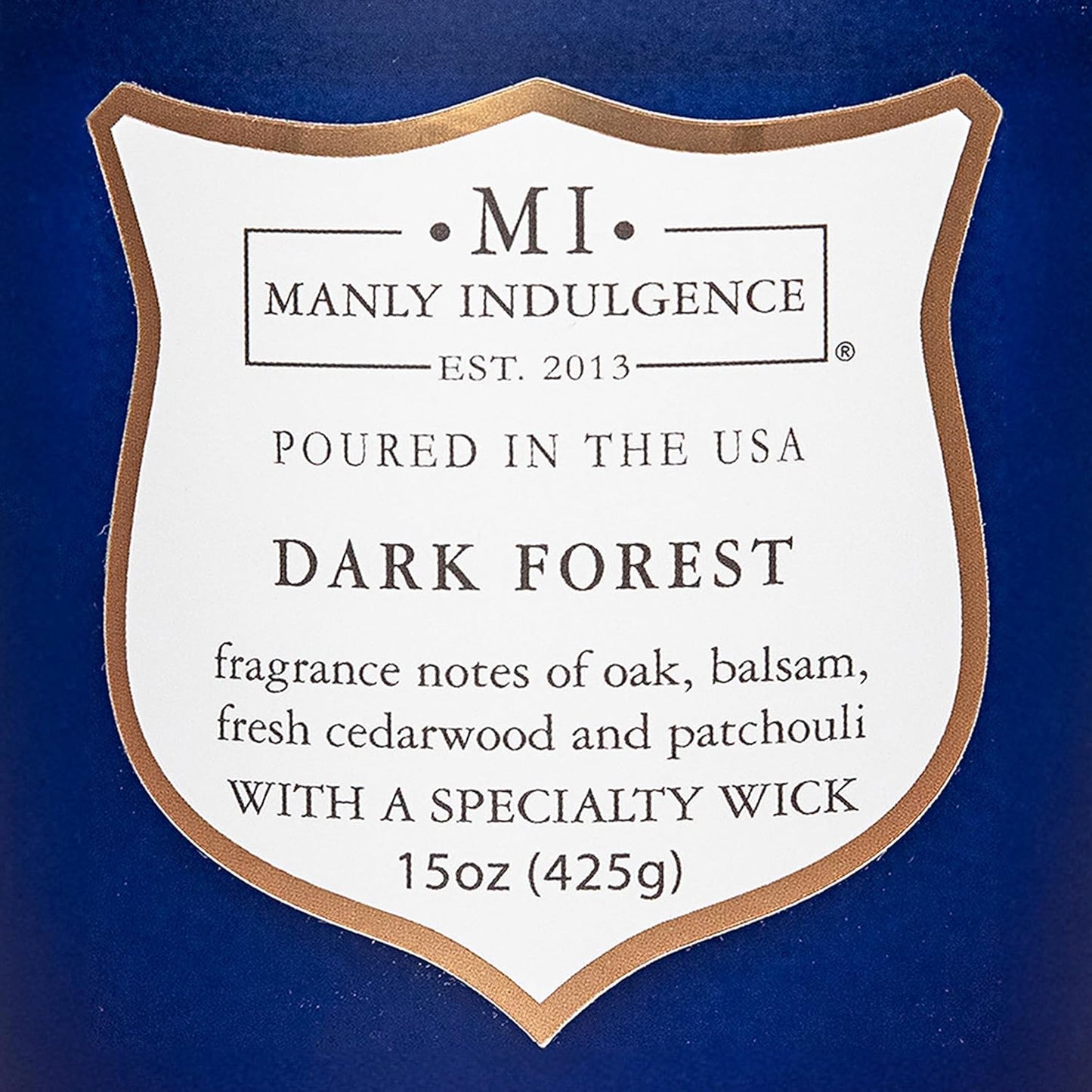 Manly Indulgence Dark Forest Scented Jar Candle for Men, Wood Wicked Candle, 15 oz - Oak, Balsam