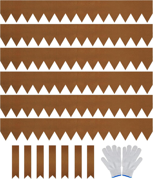 Worth Garden 6-Pack Pre-Rusted Cor-Ten Steel Landscape Edging - 40" L x 6" H Each (20ft Total)