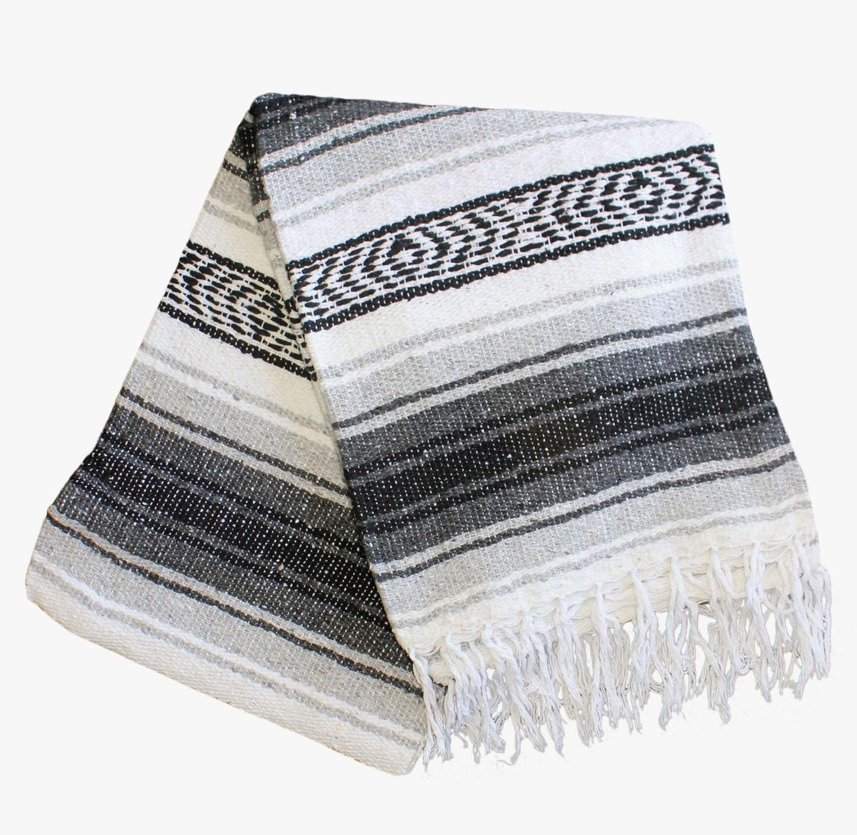 Del Mex Classic Mexican Blanket, Large Authentic Woven Falsa Throw (70"x50"), Artisan Southwest
