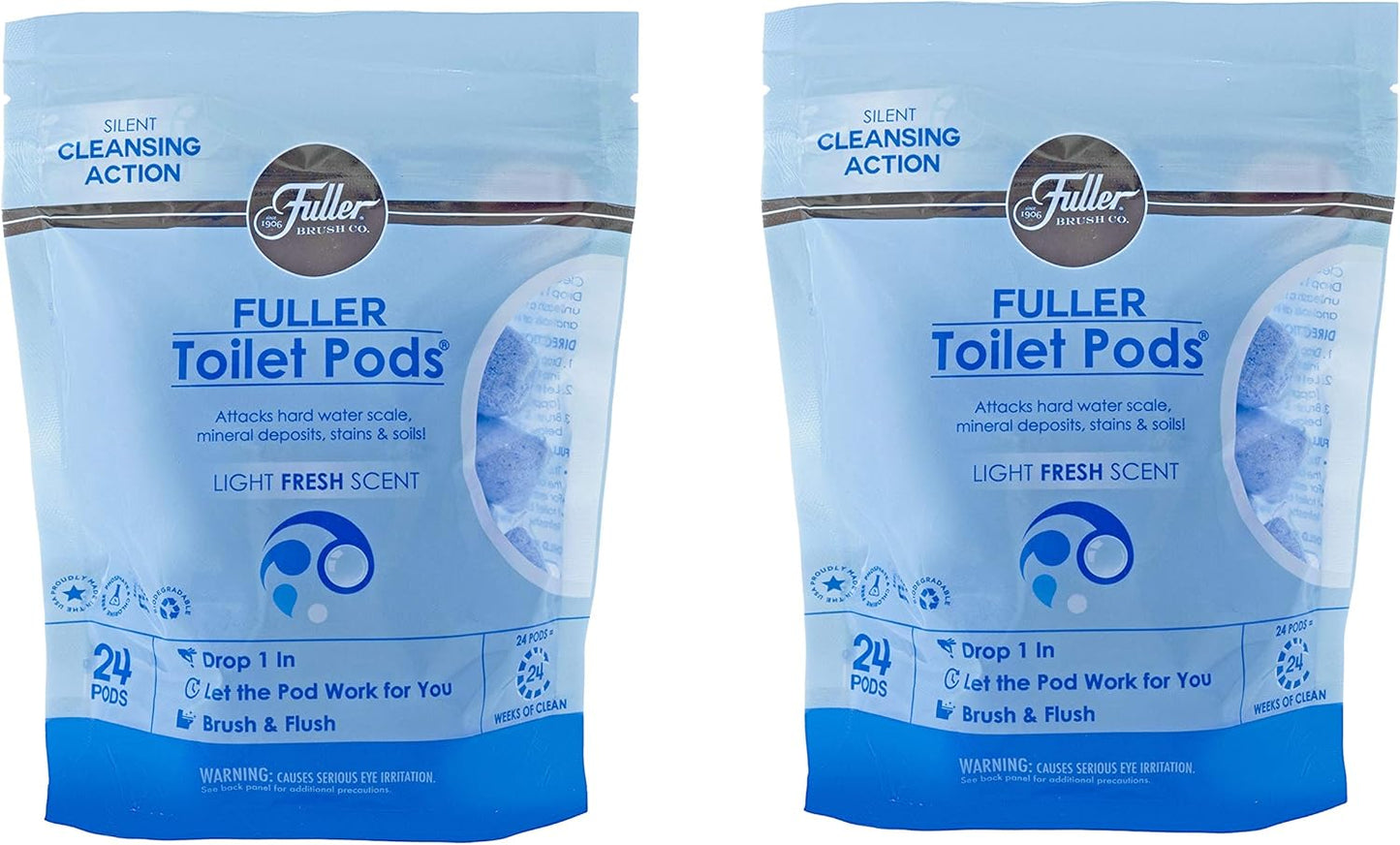 Fuller Brush Toilet Bowl Cleaner Pods - Water Soluble Tablet Cleansers, Cleans Descales & Refreshes