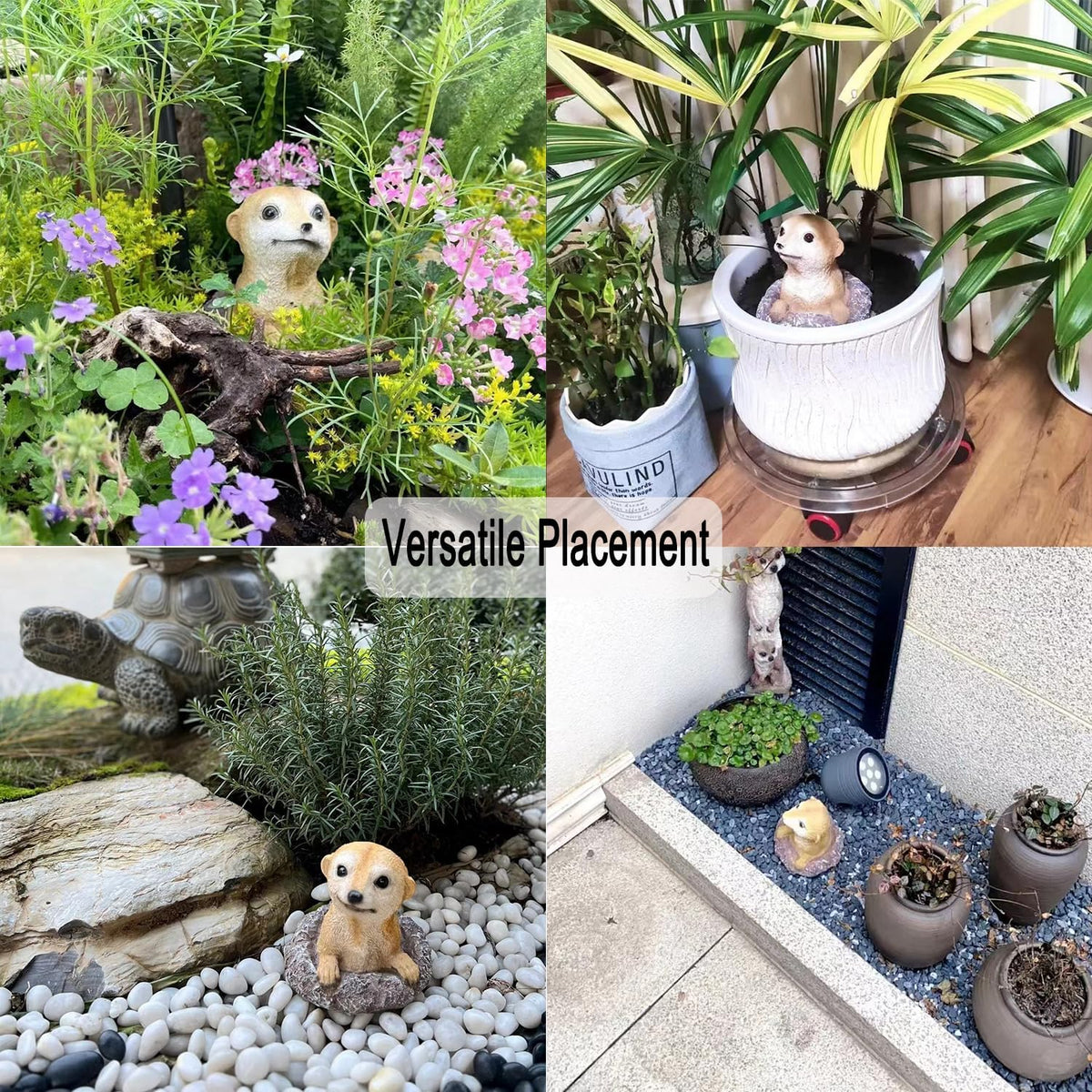 Meerkat Statue - Charming Meerkat Garden Animal Statue: Lifelike Decor Accent for Your Yard or