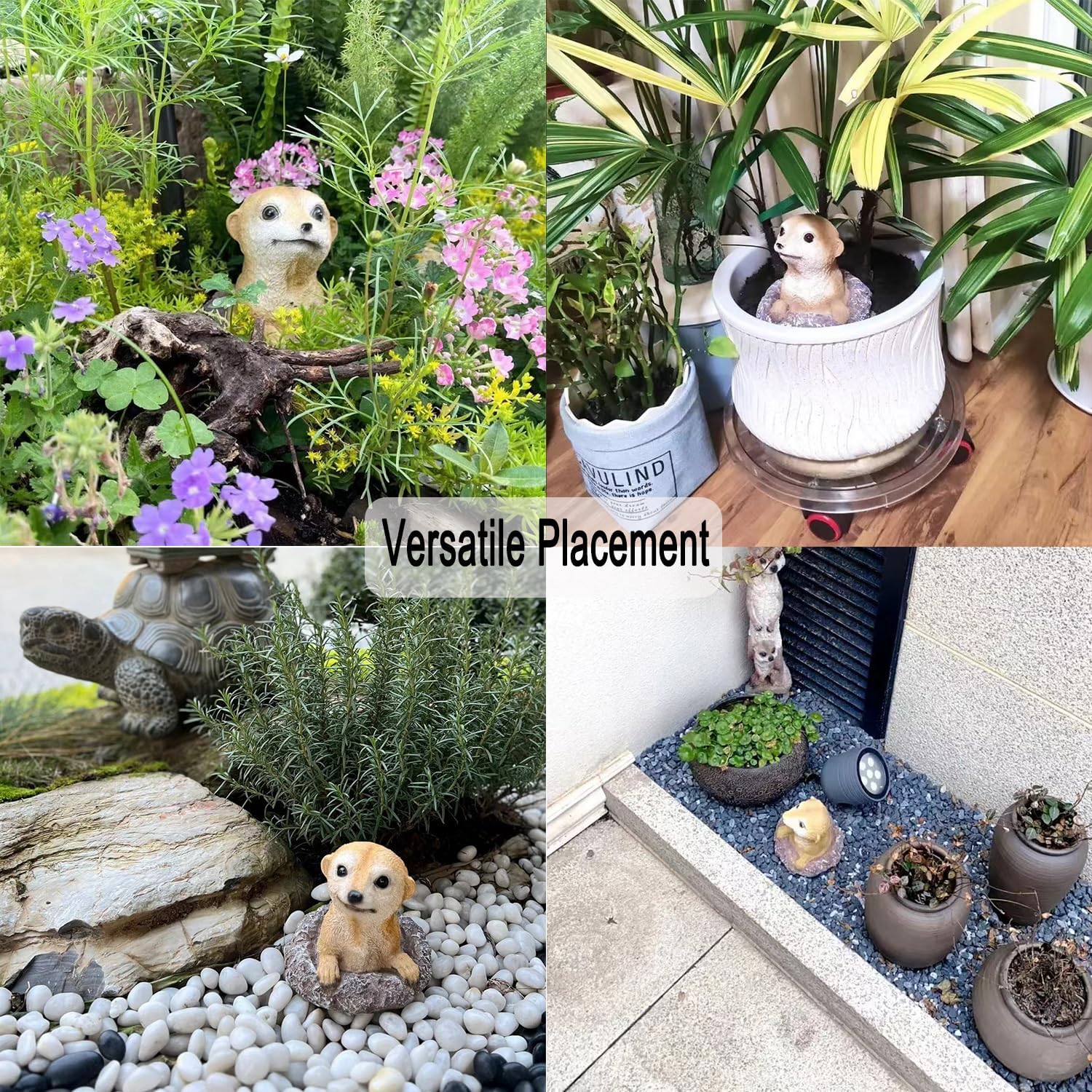 Meerkat Statue - Charming Meerkat Garden Animal Statue: Lifelike Decor Accent for Your Yard or