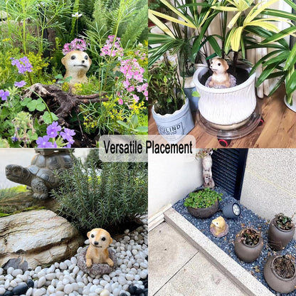 Meerkat Statue - Charming Meerkat Garden Animal Statue: Lifelike Decor Accent for Your Yard or