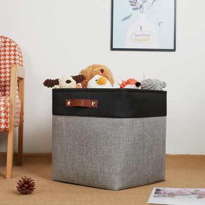 DULLEMELO Storage Bins for Organizing,Closet Storage Baskets for Gift Empty,Large Linen Canvas