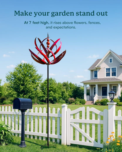 Yard Garden Wind Spinners - 91" Height Extra Large Wind Spinners Outdoor Metal, Kinetic Wind