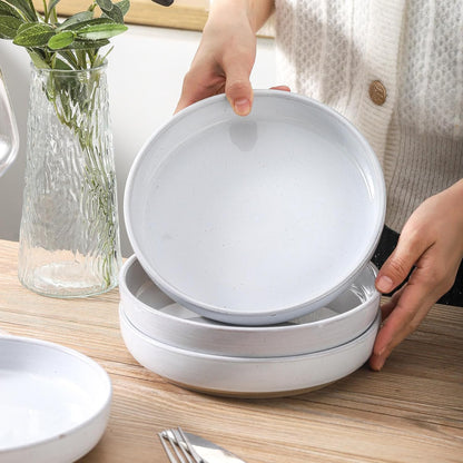 Pasta Bowls 26 OZ,Ceramic Salad Serving Bowls Set of 4,Large 8.2 inch Shallow Bowls Plates for