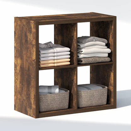 Furinno Cubic Extra Thick 4-Cube Closet Organizers and Storage, Amber Pine