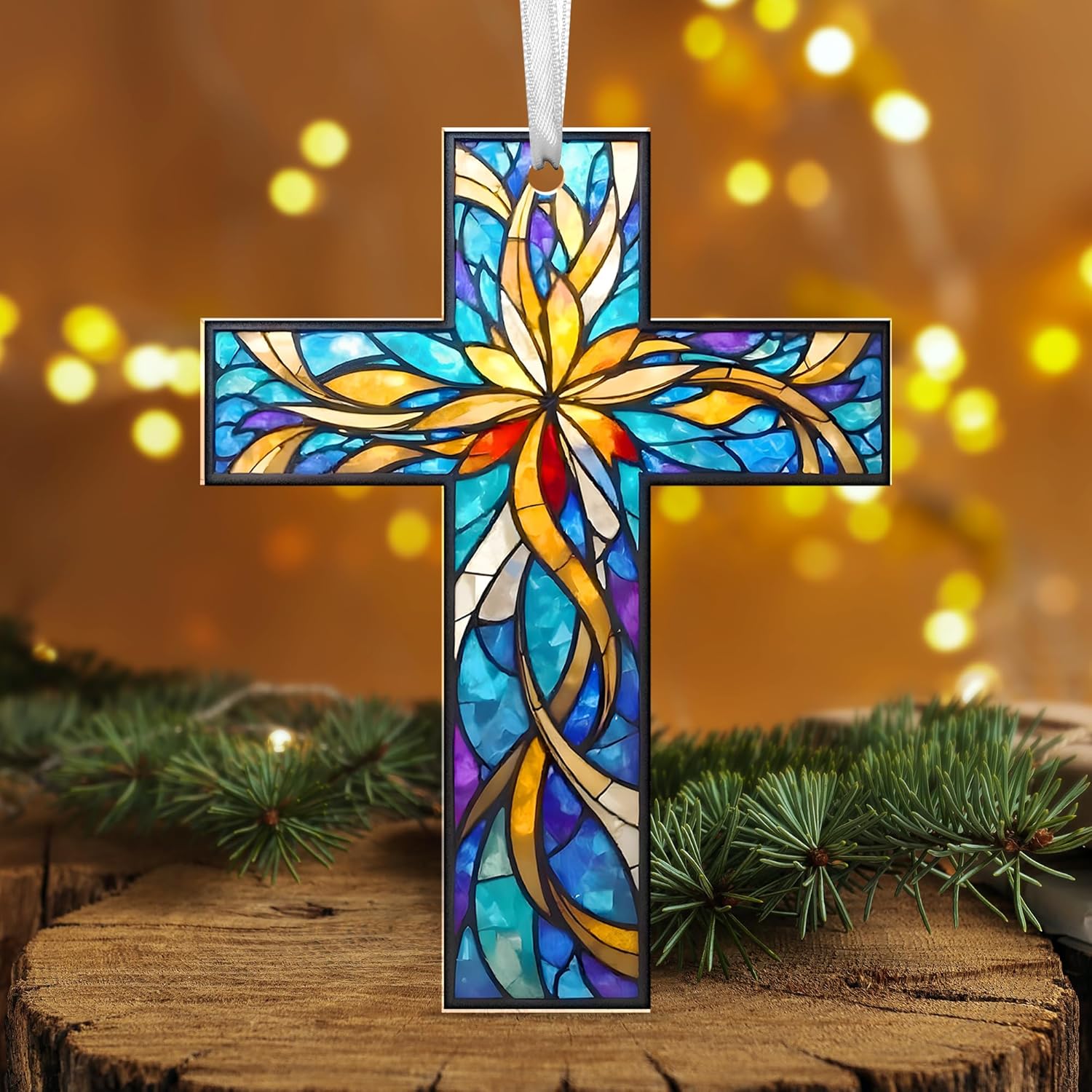 FLAGWIX Christian Gifts for Women Men - Acrylic Christmas Ornaments 2025 - Catholic Spiritual