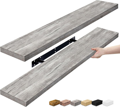 Sorbus Floating Shelves for Wall - 35 Inch Long Bathroom Shelves, Wall Decor for Bedroom, Kitchen