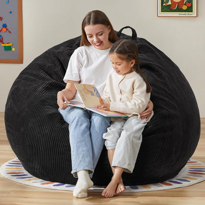 Hobestluk 4.5FT Bean Bag Chair Giant Bean Bag Chair with Filler Included Adult Bean Bag Chairs with