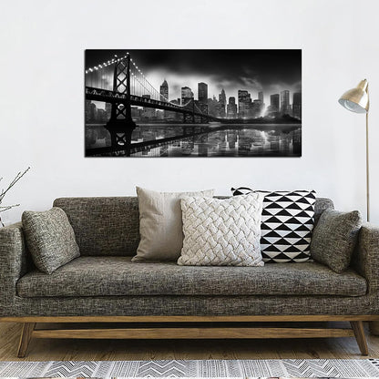 Brooklyn Bridge Wall Art for Living Room City Wall Decor for Bedroom Black Wall Decor for Office 20